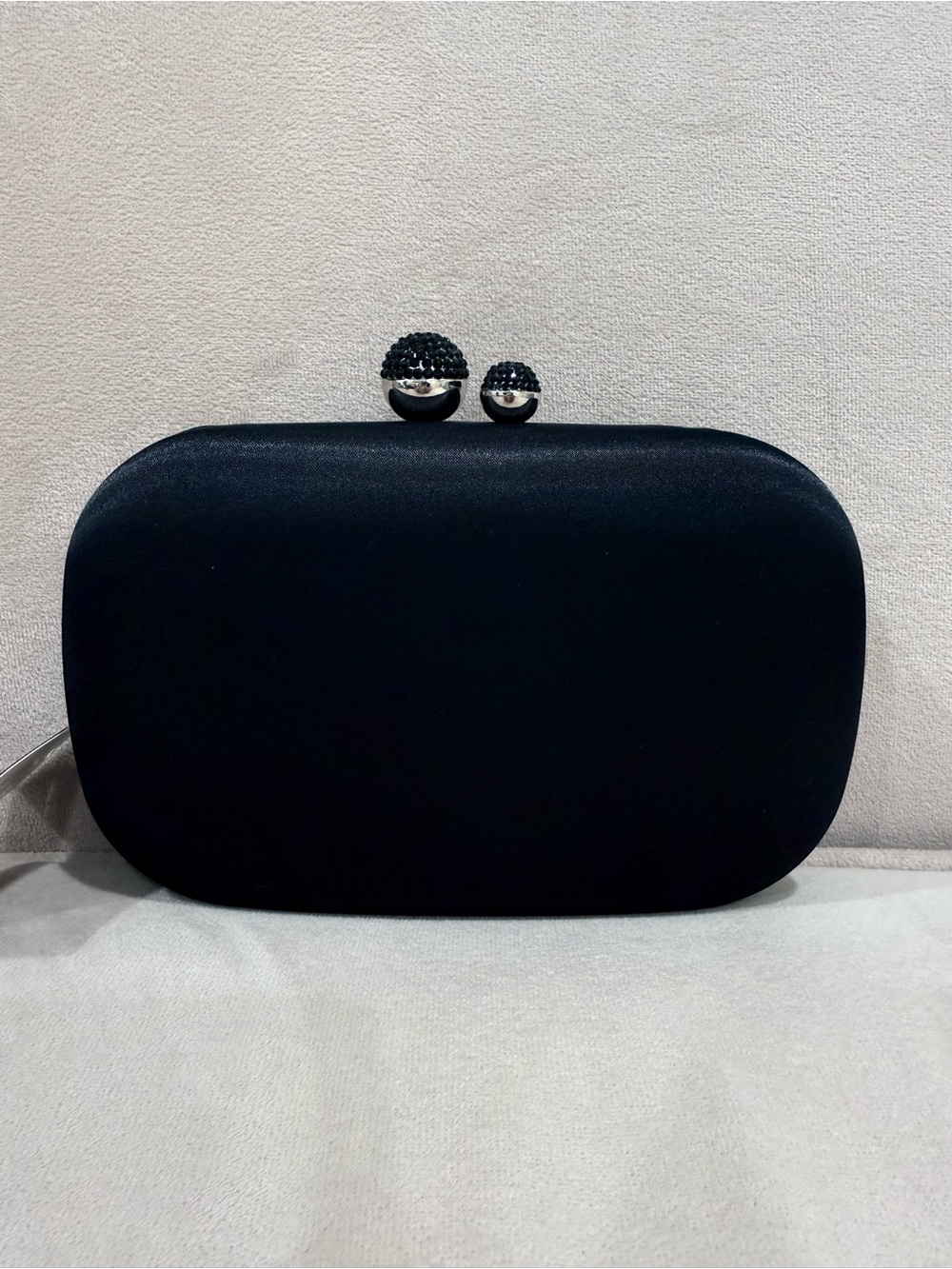 Nina Elegant Black Satin Evening Clutch🖤